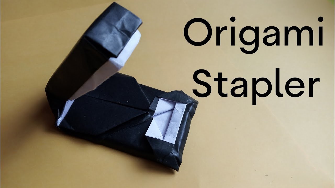 Origami Stapler , How to make Easy paper Stapler ( Jeremy Shafer )