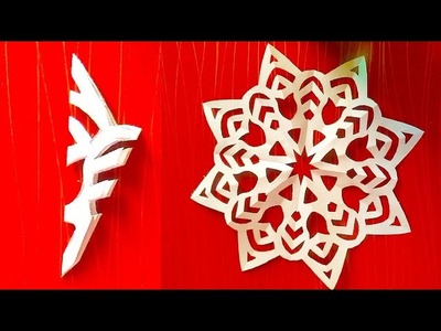 Snowflake ❄️ craft|paper snowflake flower????????making at home|paper snowflake flower????|snowflake tutorial