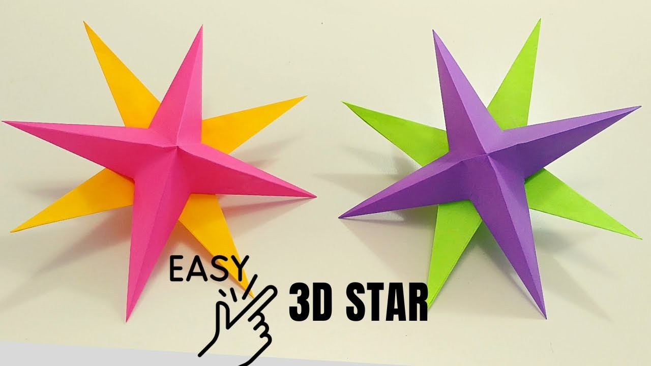 Star Series 7. Easy 3D Paper Star. Papercraft for Star Making #origami #papercraft