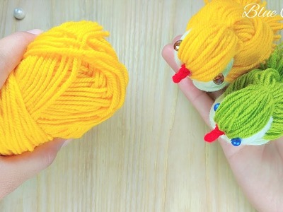 Super Easy Chicken Making Idea With Yarn | Easy Woolen Bird Craft Making  | Woolen Crafts