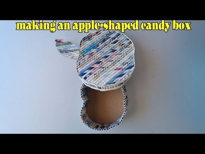 The idea of ​​​​making an apple-shaped candy box from used writing paper - Thu Trang Ideas