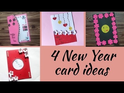 4 New year card making ideas | Diy new year cards | Handmade cards 2023 | Greeting cards