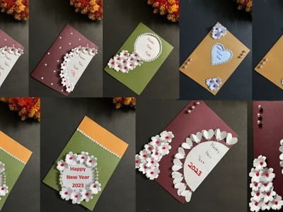 5 DIY Cute & Easy Greeting Cards ♥️| Handmade Happy New Year 2023 Cards| Greeting Cards For New Year