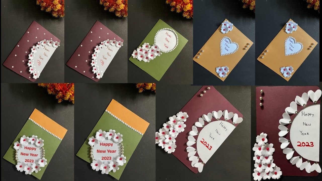 5 DIY Cute & Easy Greeting Cards ♥️| Handmade Happy New Year 2023 Cards| Greeting Cards For New Year