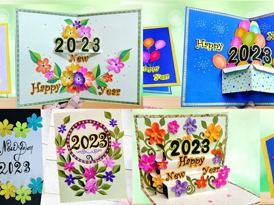 5 Happy New Year card 2023  | How to make card | How to make new year greeting cards