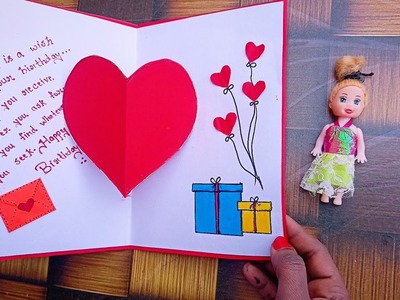 Beautiful handmade Birthday greeting card for Best friend|| happy Birthday card making
