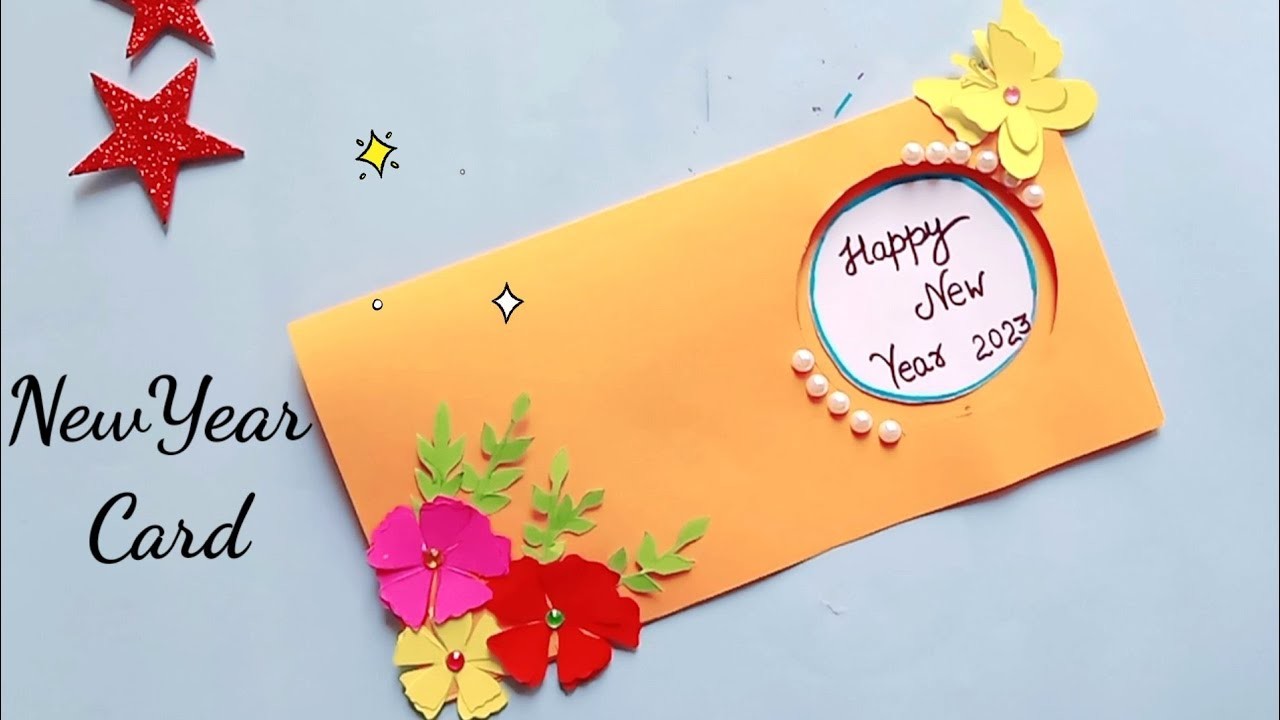 Beautiful Handmade New Year 2023 Card Idea????||DIY Greeting Cards || craft ideas#diy #card #newyear