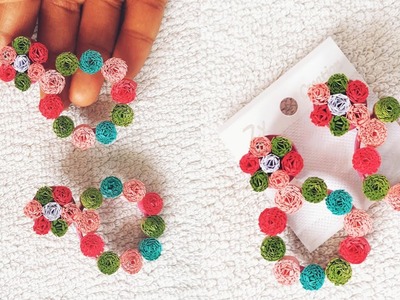 Beautiful handmade quilled flower earrings.DIY