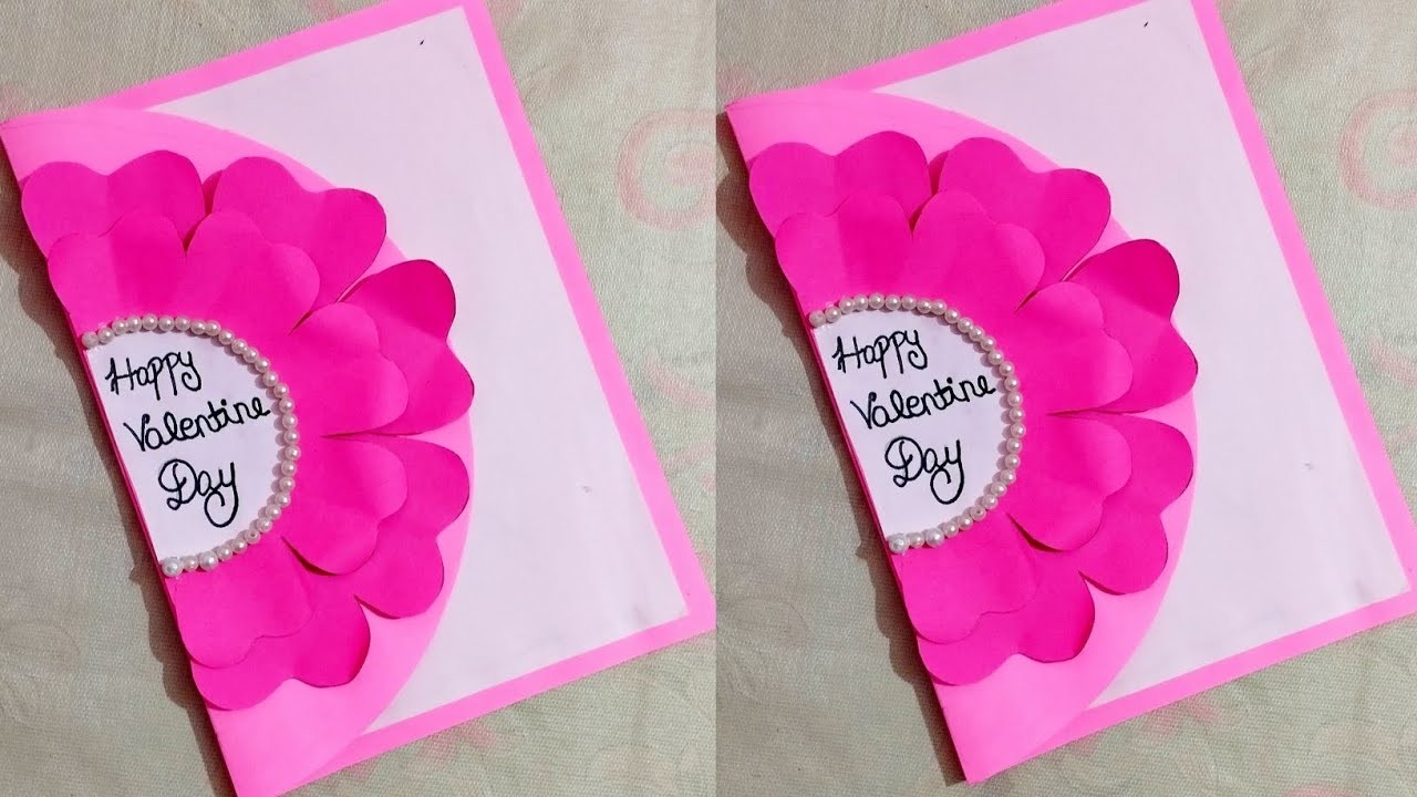 Beautiful Valentine's Day greeting card idea || Handmade Valentine's Day card || Card decor idea