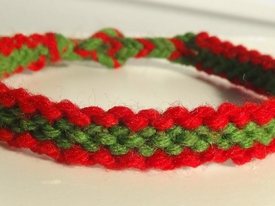 Christmas Friendship Bracelet Tutorial, DIY Parallel Lines Bracelet