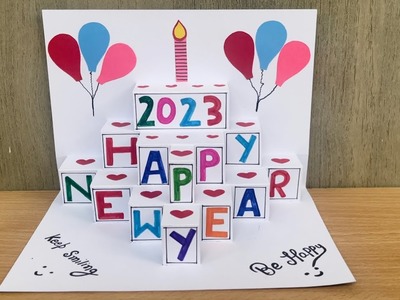 DIY - Happy New Year 2023 Greetings Card | Handmade Greetings Card