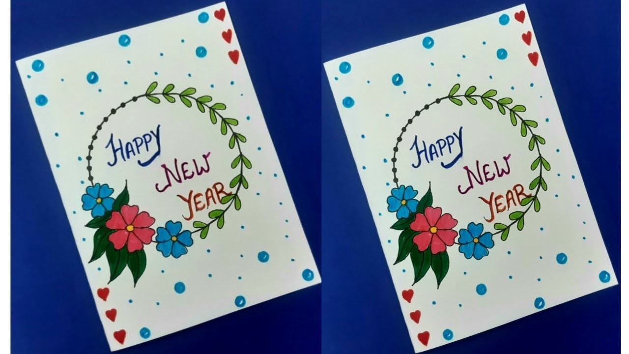 DIY Happy New year Card Idea. Easy & Beautiful Handmade New Year Card Making ♥. Happy New year 2023