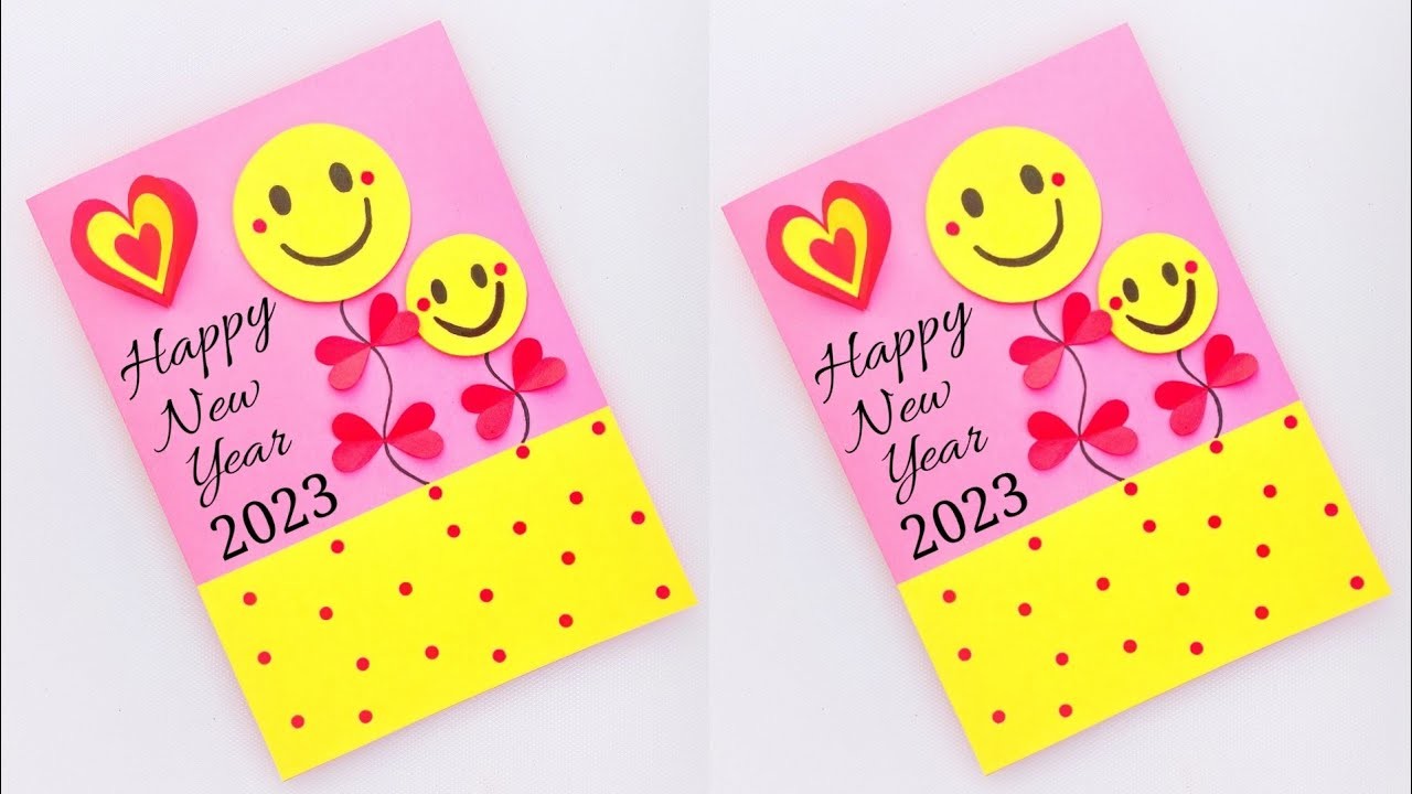 DIY - Happy New Year Greetings Card 2023 | How to make new year greeting card | Handmade Card