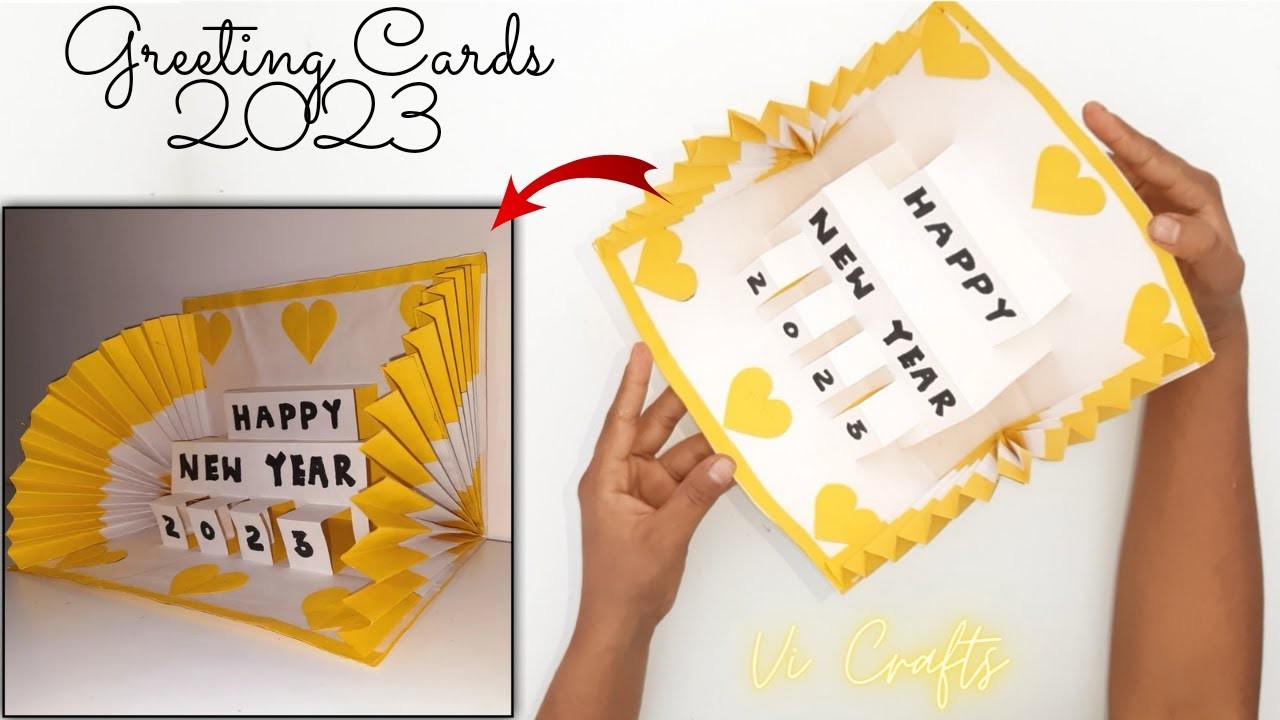 DIY - Happy New Year Greetings Card 2023 | Handmade New Year Card