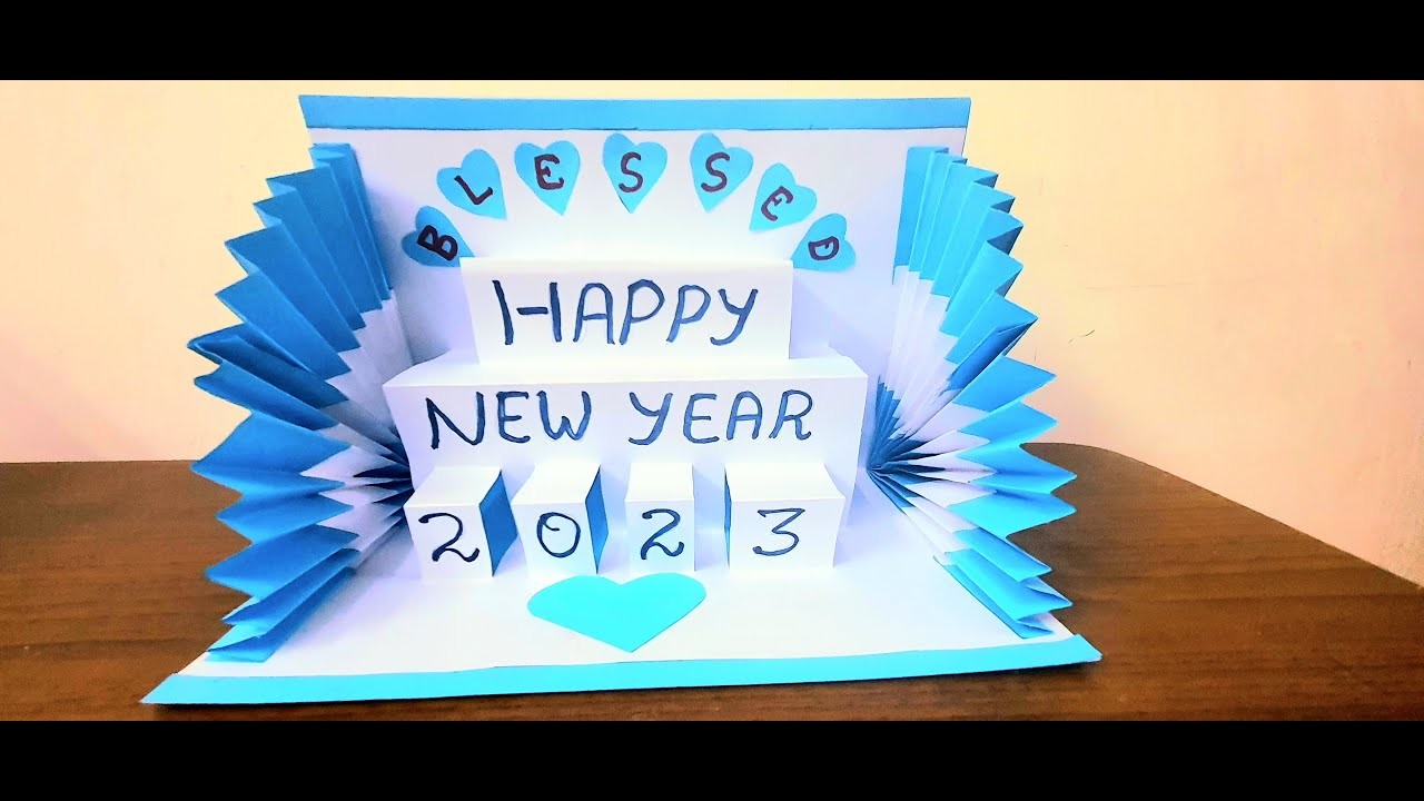 DIY New Year Greeting Card. Easy and Beautiful Handmade Pop - Up Card