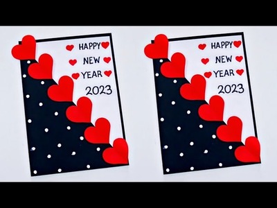 Easy and Beautiful Happy New Year Greetings card idea ????. New Year card idea 2023