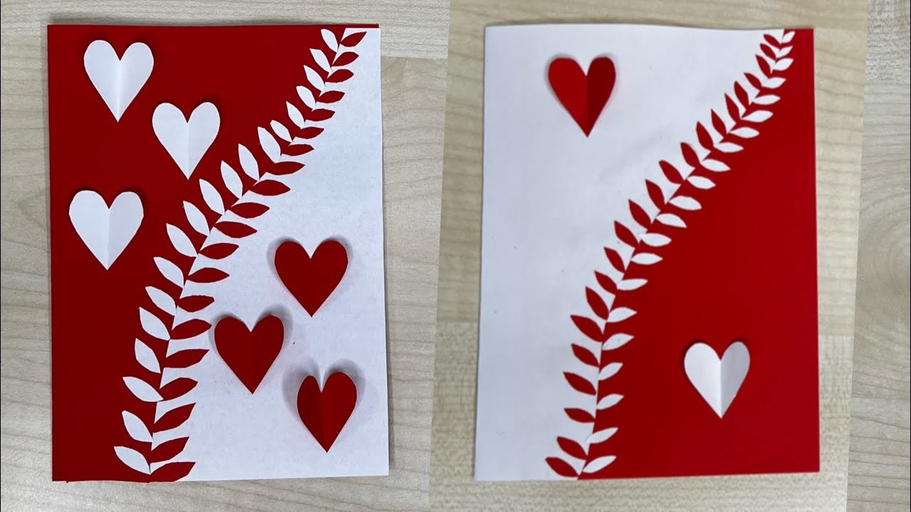 Easy Greeting Card. Valentine’s  day Card. Artistic World. DIY