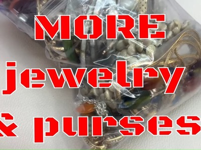 Finishing up the subscriber friend mail jewelry lot + MORE online auction purses! #unboxing