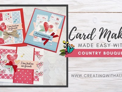 FREE card class featuring Friendship cards with the Country Bouquet Bundle from Stampin' Up!