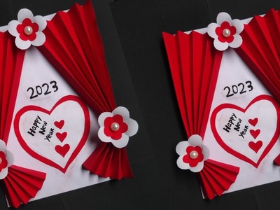 Happy New Year Card 2023.How To Make New Year Greeting Card.HandMade Greeting Card.JoJo creation