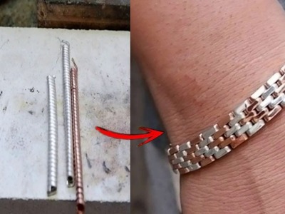 How to make a silver bracelet with a metal rod [Handmade jewelry]
