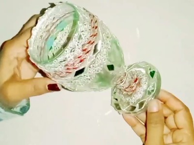 How to make milk serving glass at home dood  pilai glass decorationl glass deco. 