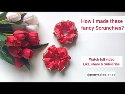 How to make scrunchies? Watch full video @ponytales_shop #viralvideo #handmade #hairties #diy