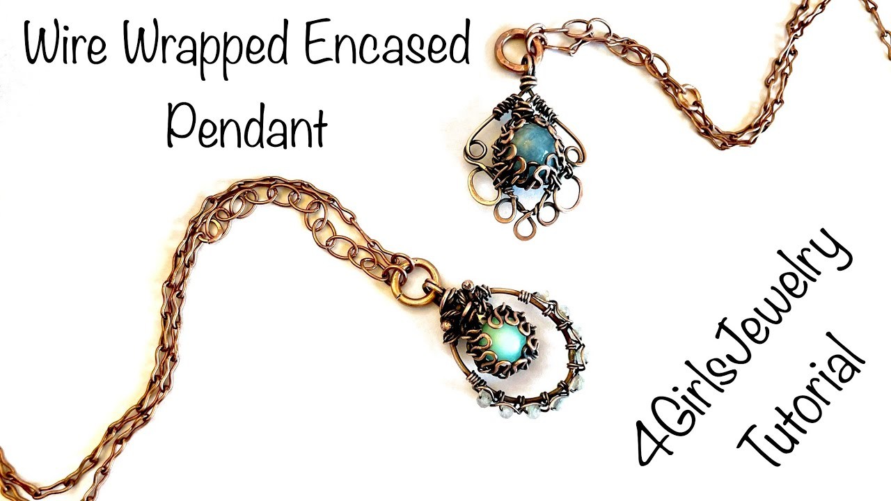 Jewelry Tutorial: Wire Wrapped Encased Pendant