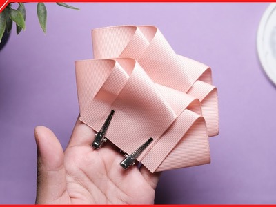 Make a Beautiful One Color Ribbon Bow in Minutes! DIY Tutorial