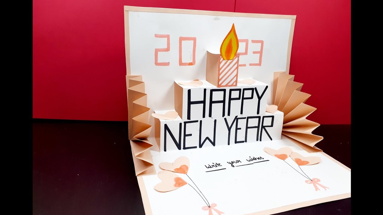 New Year Card | DIY Handmade Greeting Card | Pop up Greeting Card for New year |  Craft Ideas