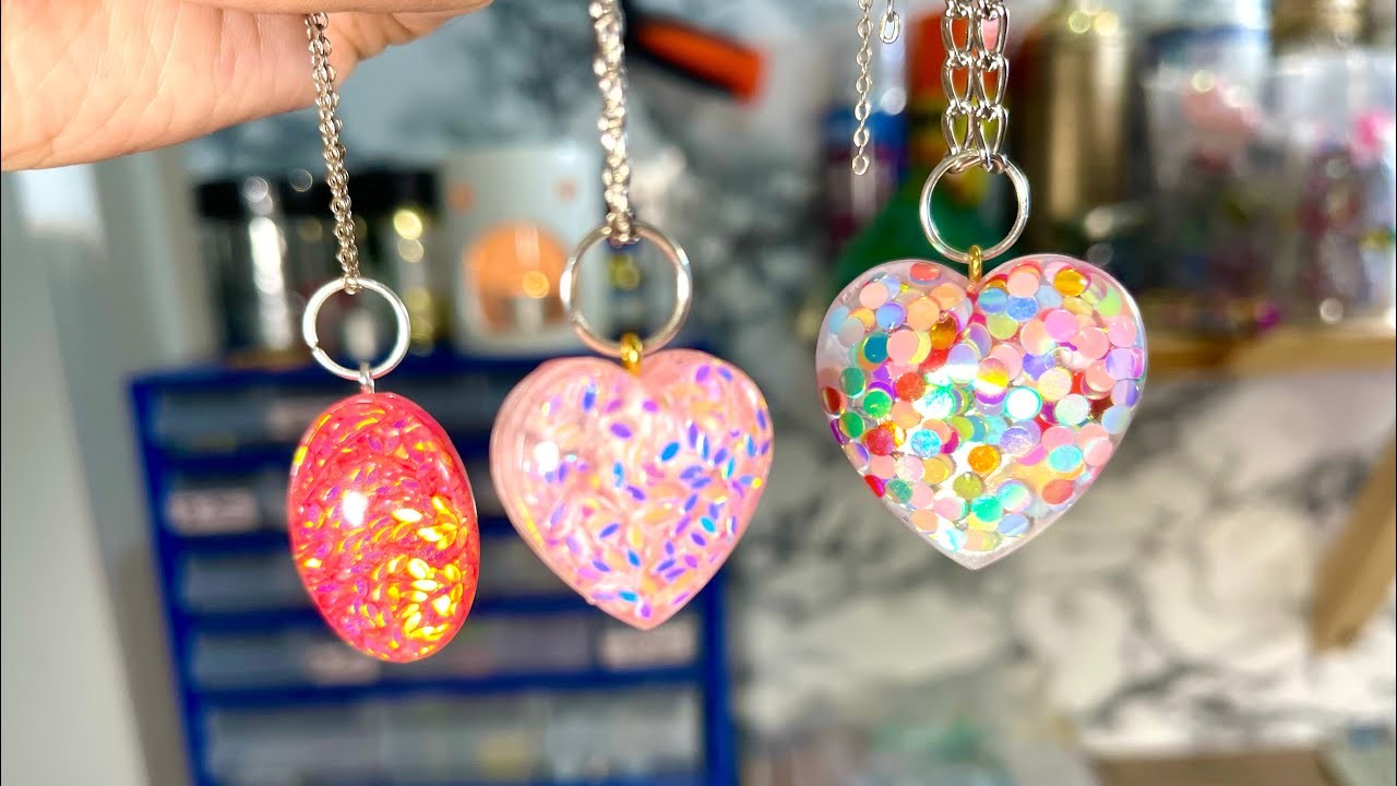 Resin art jewellery. necklaces