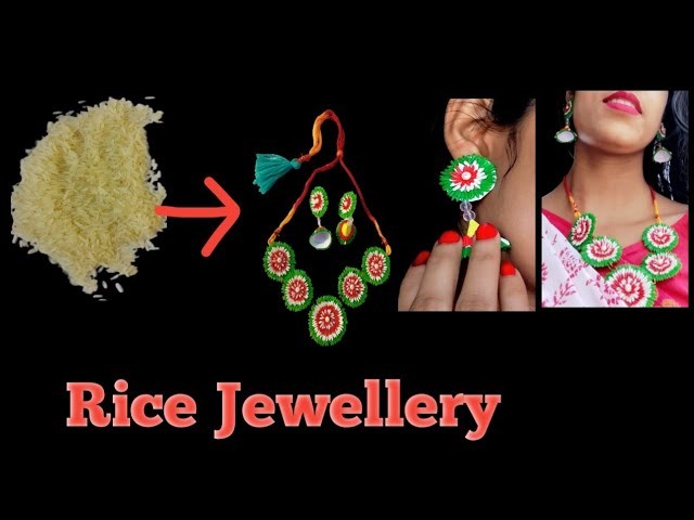 Rice Craft Ideas | DIY Beautiful Rice Jewellery | DIY Necklace Using Rice