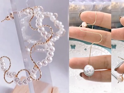 Tutorial for pearl earring #handmade #jewellery