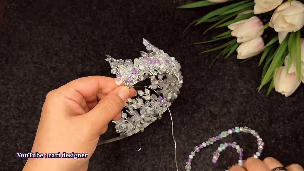 Tutorial how to make a crystal crown with a beautiful and amazing texture.DlY crown