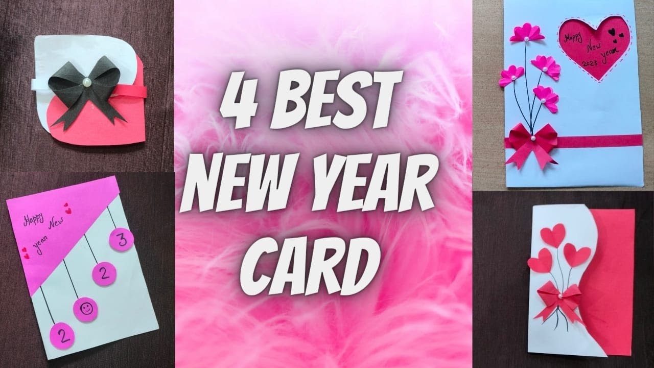 4 Easy And Best New Year card 2023,Art &Craft, DIY #newyear2023 #viral #viralvideo #trending #diy