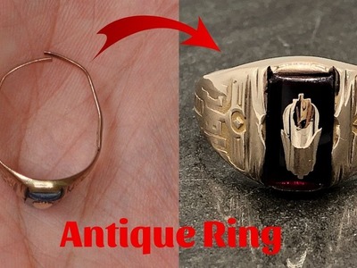 Antique Ring 10k Yellow Gold is Restored Like New | Jewelry Handmade | cool Crafts Channel