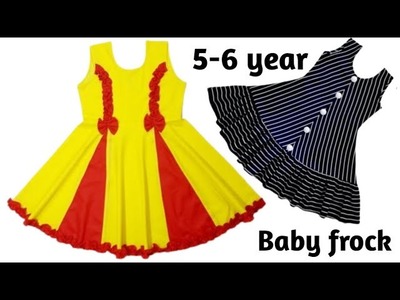 Baby frock Ek hi video mein banaen do baby frock design 5-6 year baby frock cutting and stitching