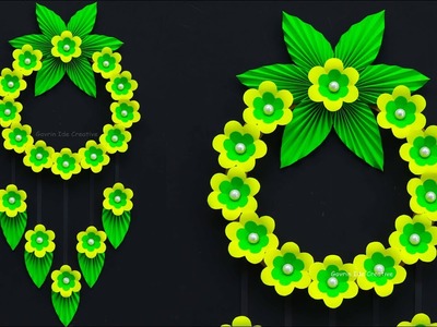 Beautiful paper wallmate.paper flower wall hangings. Paper craft For Home Decoration. DIY