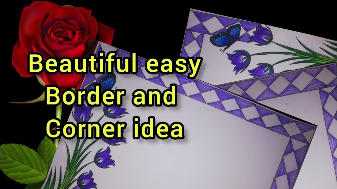 Best easy flower border idea||????????????????????