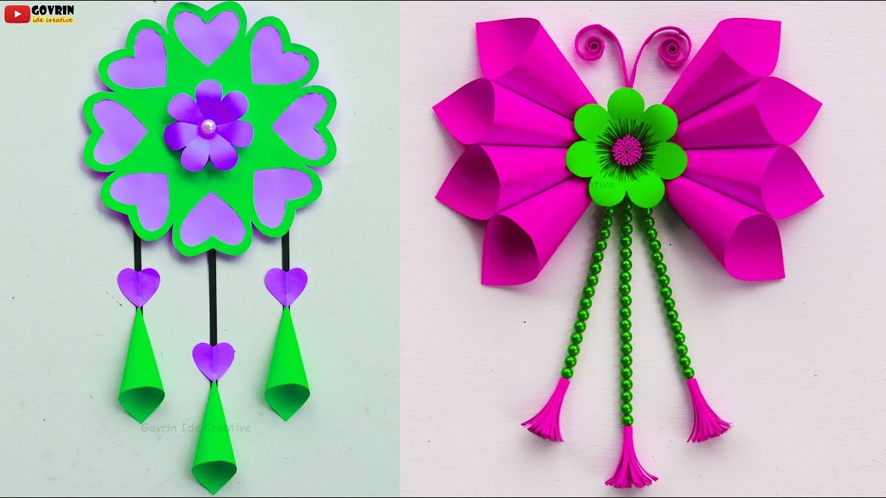 Butterfly Wall Decor.paper flower wall hangings. Paper craft For Home Decoration. DIY