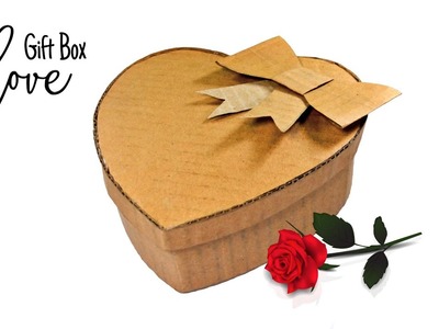 Cardboard Valentine Day Crafts | DIY Valentine box Heart Shape