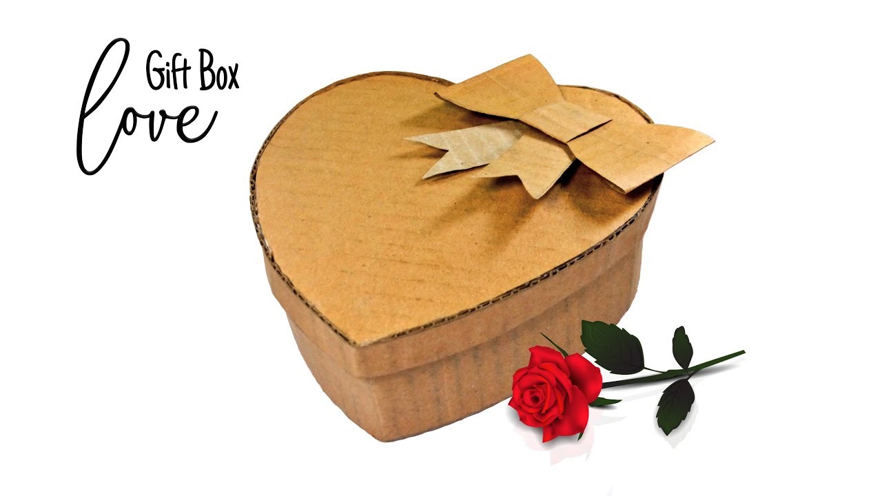 Cardboard Valentine Day Crafts | DIY Valentine box Heart Shape