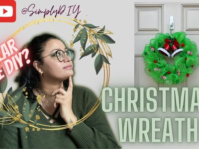 Christmas Wreath using Just Dollar tree Items | Dollar Tree DIY | Simply D.I.Y