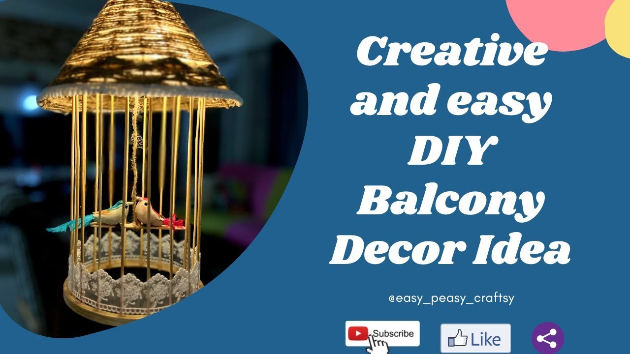 CREATIVE AND EASY  DIY BALCONY DECOR IDEA   #diy #youtube #balcony #new  #homedecor