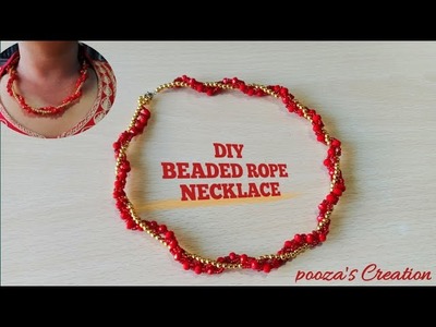 DIY.Beaded Weave Necklace.Bridal Weaving Necklace Making.