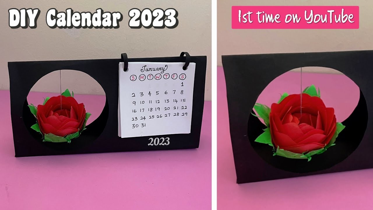 DIY Calendar 2023. How to make a calendar 2023. 5 minute paper craft. crafts with paper. TikTok