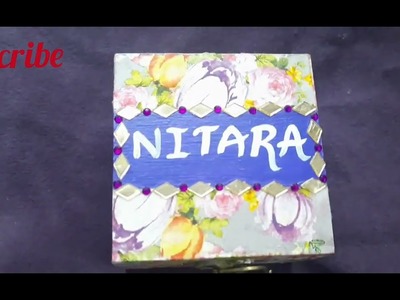 Diy decoupage wooden jewellery box full tutorial for beginners.Diy at home