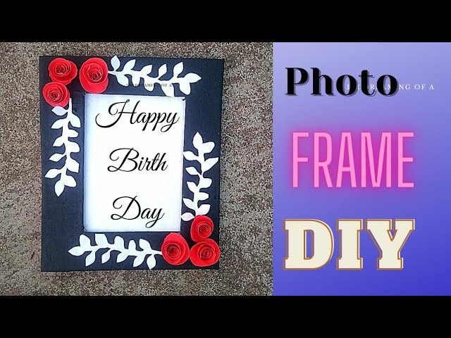 Diy gift photo frame making. easy handmade photo frame making. mother's day gift ideas. Diy gift