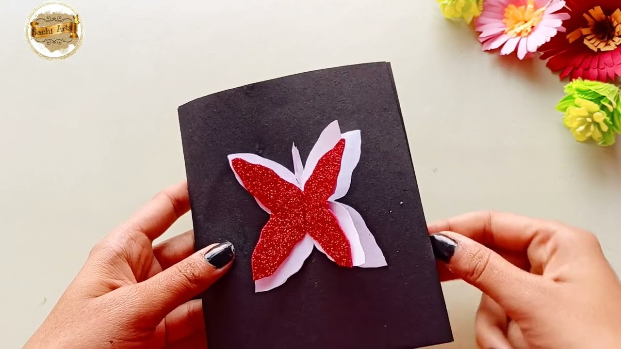 DIY | Happy New Year Card Making 2023 | How to make Beautiful Butterfly Handmade Card for New Year |