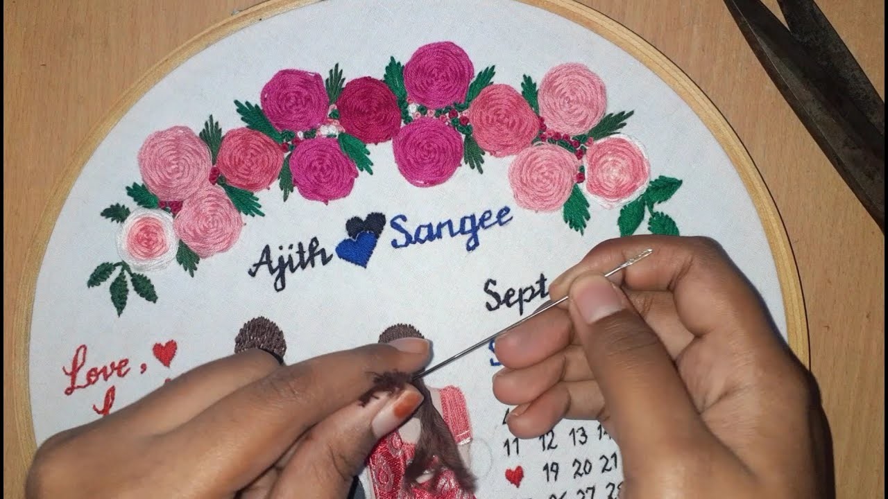 DIY Hoop Art Embroidery for Couples | ???? | Handmade Wedding Gifts |